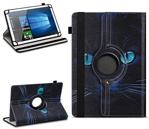 NAUC Robuste Universal Hülle 10 10.1 10.2 10.3 10.4 10.5 10.6 10.8 11 Zoll Tablet Schutzhülle Kunstleder Tasche Standfunktion extra 360° Drehbar