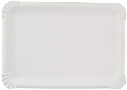 García de Pou, Bandejas Pastelería de Cartón, Set de 250, 23 x 17 cm, Blanco