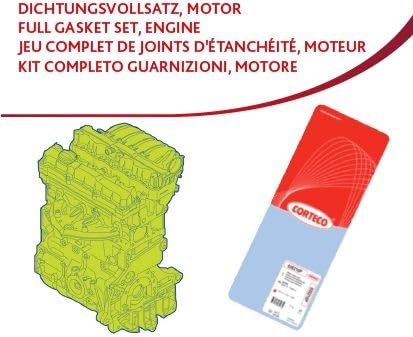 Corteco Motordichtsatz Motor Dichtungen passend für C2 C3 C4 100