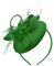 Caprilite Serre-tête bibi en sinamay avec perles rondes pour femme, mariage, courses hippiques, Vert jade, Taille unique