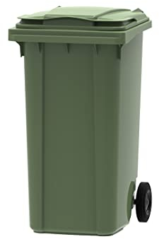 Office Needs Direct Green Wheelie Bin Polyethylene 240 Litre Wheeled Recycling Waste Bin
