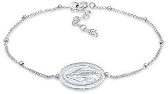 Elli Armband Damen Marienbild Anhänger Basic aus 925 Sterling Silber
