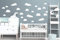 20 Teilig Wolken Set Aufkleber für Babyzimmer Kinderzimmer Wandtattoo Selbstklebend (Weiß)