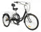 OUKANING Erwachsene Dreirad 24 Zoll 7 Gang faltbar Dreirad 3 Rad Fahrrad Tricycle mit Rückenlehne und Shopping Korb(Schwarz)
