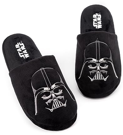 Star Wars Pantofole da uomo Darth Vader Scarpe da casa in poliestere lato scuro 43-45 EU