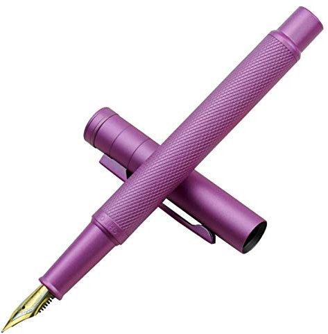 Asvine Forest Fountain Pen with Fine Nib Classic Design with Converter and Metal Pen Case, Light of Hope Series, Pink