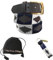 CARLOS DIAZ Herren Damen Premium Unisex Braunes Leder Bestickt Designer Polo Gürtel (120 cm/ 46-48 Inches)