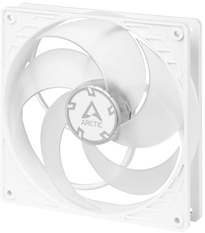ARCTIC P14 PWM - 140 mm Case Fan with PWM, Pressure-optimised, quiet motor, Computer, Fan Speed: 200-1700 rpm (0 rpm <5%) - White/transparent