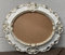 artissimo Bilderrahmen Barock Weiß Gold patiniert Oval mit SCHUTZGLAS Antik Klassik 45x38 Prunk Bilderrahmen 24x30cm Fotorahmen completto Trans