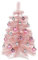 TIAVNTD Decorazione per albero di Natale rosa, 60 cm, con luci a LED, da tavolo, artificiale, in miniatura, decorazione natalizia