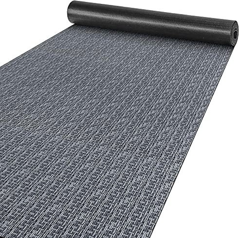 ANRO Läufer Teppich-Läufer Flur Küchenläufer rutschfest waschbar Teppichläufer Küchenteppich anpassbar Itaca Grau 300x67cm bis 5m Länge