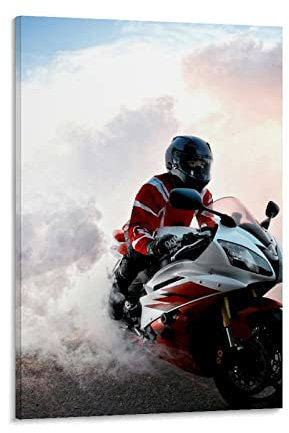 Motorrad-Poster R6, Leinwand-Kunstposter und Wandkunstdruck, modernes Familienschlafzimmerdekor, Poster, 20 x 30 cm