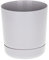 SPARKLE PLANTS Satina Indoor Plant Pots, 5 sizes, 10 colours – Grey Plant Pot with Drainage Holes and Matching Saucer for All Houseplants – Modern Home Decor Round Flowerpot Stand (15 cm, Steel)