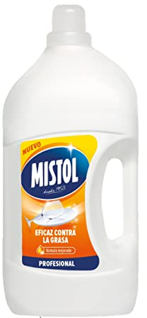 Mistol Professional - Lavavajillas líquido a mano 4 L - Fórmula mejorada - Mayor concentración, eficacia y rendimiento