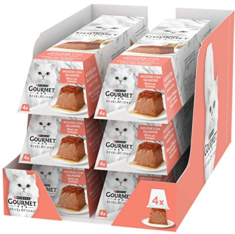 Purina Gourmet Revelations Nassfutter für Katzen mit Lachs – 24 Packungen à 57 g