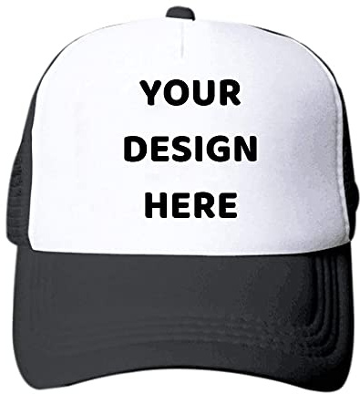 Unisex-Trucker-Mütze, individuelles Design, mit Ihrem Logo, Baseballkappe, Schwarz , M
