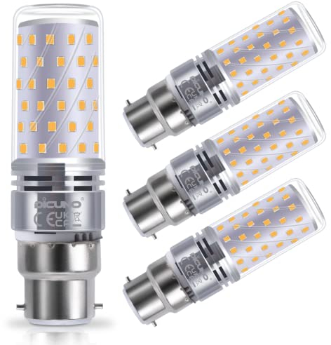 DiCUNO Ampoule LED B22, 10W ampoule maïs LED équivalent 130W lampe halogène, Blanc neutre 4000K, 1400LM, Non-dimmable, Culot à baïonnette B22 maïs, Lot de 4