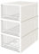 Cetomo 50L*3 Schubladenschrank, Schubladencontainer, 3 Schubladen mit 50L, durchsichtige Schubladen, Büro, Wohnzimmer, Klar