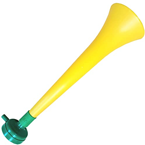 FUN FAN LINE - Packung x3 Kunststoff Vuvuzela Stadion/ungiftig Fußball Horn. Zübehor für Fußball- und Sportfeiern. Sehr Lautes Lufthorn für Animation. (Brasilien)