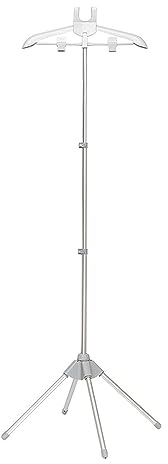 Steamer Stand, Folding Telescopic Clothes Steamer Holder, Hanger for Steaming Clothes,Steam Rack for Clothes,Handheld Garment Steamer Rack,Clothes Hanger for Steam Ironing (Gray)