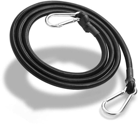 KAIFANGYA Heavy Duty Bungee Cords with Hooks, 1m Elastic Bungee Cords, Black, for Binding, Transport, Bicycle Loading