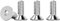 Drenky Viti a Testa Svasata M5 X 12 mm, 25 Pezzi Viti a Esagono Incassato Argento in Acciaio Inox A2 V2A Antiruggine Secondo Norma DIN 7991 / ISO 10642, Bullone Meccanico, Filettatura Completa