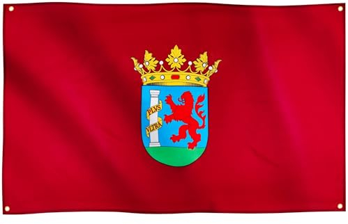 Runesol Badajoz Flagge, 91x152cm, 4 Ösen, eine in jeder Ecke, Spanische Regionalflagge, Extremadura-Tag, Karneval von Badajoz, Premium-Flaggen für drinnen und draußen, Banner, lebendige Farben