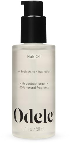 Odele Hair Oil with Baobab & Argan Oils, Lightweight to Smooth Frizz, Add Shine & Hydration, for All Hair Types, 1.7 Fl Oz