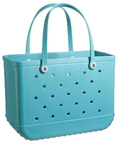 ASIAD Gummi-Einkaufstasche, Strandtasche, Wasserdicht, Sanddicht, Outdoor-Reisetaschen, Silikon-Handtasche Für Strand, Markt, 38 * 13 * 32cm,11