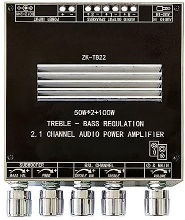 Yuattory - Tarjeta amplificador de 5,1 canal, 50 W, con subwoofer de 100 W, para caja de sonido con carcasa