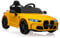 Kinder Elektroauto lizenziert BMW M4 mit 2,4G-Fernbedienung, 12V Elektrofahrzeug für Kinder Geschwindigkeit 3 ​​km/h, Hupe, LED und Musik, für Kinder ab 3 Jahre (Gelb)