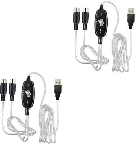 BESTonZON Cable Adaptador De Teclado Convertidor De Teclado Cable De Edición De Música Conector De Teclado 2 Uds