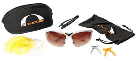 BLACK SUN Fahrradbrille Sportlesebrille: Bifokal, bester Wind- und Sonnenschutz, UV-400 (Weiß, Dioptrie 1,5)