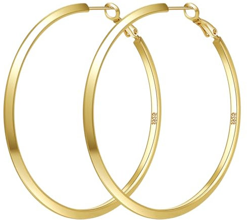 MOROTOLE Creolen aus Sterlingsilber für Damen Silberne Creolen für Damen