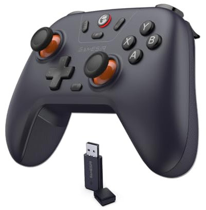 GameSir Nova Lite Wireless Controller – 2.4G & Bluetooth Gamepad for Windows PC, iPhone, Android, Switch & Steam Deck – Hall Effect Triggers, Turbo Function, Rumble Vibration (Space Purple)