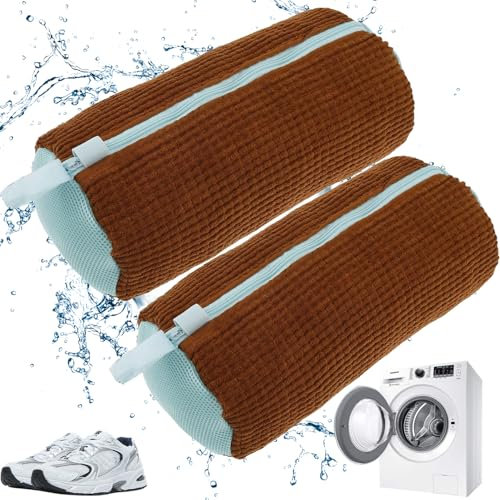 Sacchetto Per Lavare Scarpe, 2PCS Riutilizzabile e Resistente, Borsa Per Lavatrice In Rete, Pulizia Efficiente (M2)