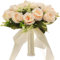 AKTOUR Fiori Stabilizzati Bouquet Bouquet da sposa per damigella d'onore Bouquet di fiori di rosa in bianco champagne per il lancio della sposa e bouquet di San Valentino Scatole Di Natale (B, One Si
