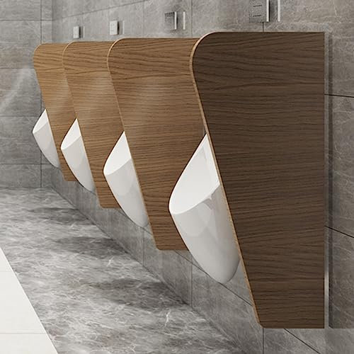 Wasserdichter Urinal-Trennwand für öffentliche Toiletten, ideal für Schulen, Einkaufszentren und öffentliche Orte, braun, 2 Stück, Urinalleitbleche für Erwachsene, einfach zu installieren und zu