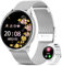 2025 Smartwatch Damen mit ET/HRV/SIRI - 1.39 TFT Touch Screen Armbanduhr mit Telefonfunktion,SpO2, Schlafüberwachung, Menstruationszyklus, IP68 Wasserdicht, Fitness Tracker für iOS & Android (Silber)