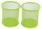 Tofficu Simple Industrial Style Mesh Pencil Holders 2 Green 3.5 Inch Round Mesh Pen Cup Office Supplies Pencil Pot