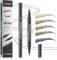 Eyebrow Pencil, Microblading Eyebrow Pen, 2-in-1 Dual-Ended Waterproof Brow Pen with Micro-Fork-Tip & Precise Brush, Eye Brow Pencil for Natural Eyeliner Makeup, Shapes, Long-Lasting (Light Brown)