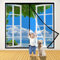 Magnet Fly Screen Window Insect Protection 130x90cm Black Mesh Curtain and Full Frame Hook and Loop, Keeps Mosquitoes Out, Toddler and Dog Friendly, No Tools Required