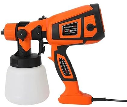 ZICO Electric Paint Sprayer, 1000W HVLP Spray Gun with 1400ML Container, 5 Nozzles & 3 Patterns, Glasses, Gloves, 360° Adjustable Flow, for Fences, Sheds, Cabinet, Walls, DIY, Outdoor & Indoor Use