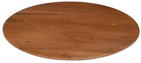 SAM Runde Tischplatte Brasilia 70x70 cm Akazie nussbaum Schweizer Kante | Akazienholz massiv, pflegeleichte DIY-Tischplatte, für Esstisch & Bistrotisch