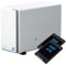 SIMPLETEK - 2 Bay NAS Network Storage Device with 8TB SSDs Pre-Installed (2x4TB), Gigabit Ethernet LAN, Compatible - White
