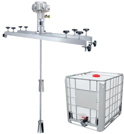 FXLUHAY Luftrührwerk, pneumatische 1-Tonnen-Tankmischmaschine, Farbrührmaschine, zusammenklappbarer Propeller, mit Stützaufhänger, für Tintenlöser-Rührwerk