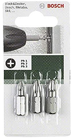 Bosch Accessories 2609255967 Lot d'embouts de tournevis à double extrémité 25 mm Lot de 3
