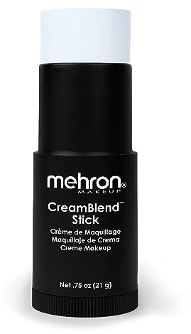 Mehron Make-up CreamBlend Stick | Gesichtsbemalung, Körperbemalung und Grundierungscreme-Make-up | Körperfarbe Stift (Moonlight White)