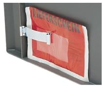 Etikettenklammer, Zettelklammer für Stapelboxen/Eurobehälter
