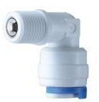 Realgoal Controllo valvola 1/4 Tubo Push Fit x1/4 Filetto Maschio Gomito connettore rapido raccordi per Acqua RO Reverse osmosi Filtro Puro (Confezione da 3)